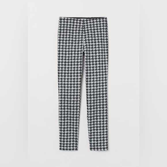 H&M brand new gingham slim fit pants with elasticized waist band in size XL. - Picture 8 of 11